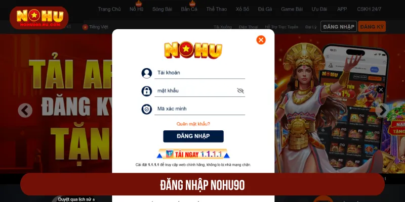 Đăng nhập Nohu90