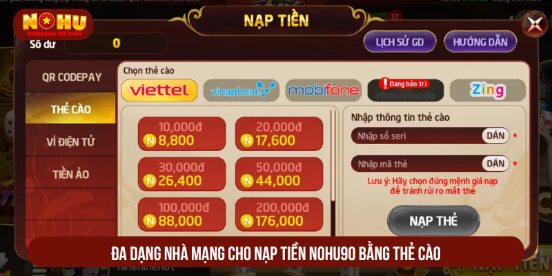 Nạp Tiền Nohu90: 3 Phương Thức Tối Ưu Quy Trình Dễ Hiểu Hướng dẫn nạp tiền Nohu90 linh hoạt và bảo mật cao